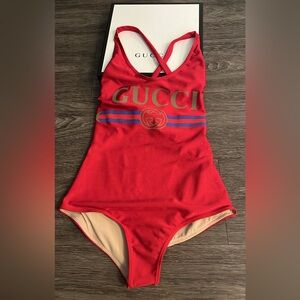 Beautiful Gucci one piece swimsuit and bodysuit!